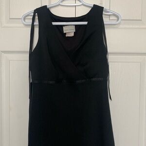 Chic Black Midi Dress with Tie Details